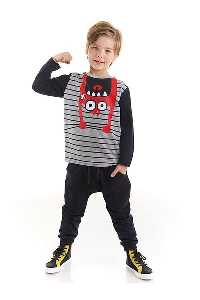 Denokids Baumelndes Monster Boy T-Shirt-Hosen-Set