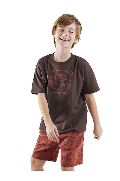 Denokids Play Boy's Basic T-shirt Σετ σορτς