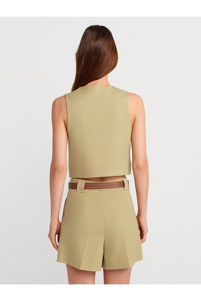 Dilvin 60587 Short Custom Made Vest-Çağla