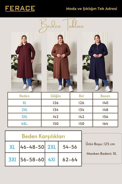 Ferace Women's Large Size Tunic