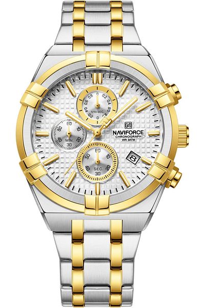 Naviforce Multi-function Chronograph Watch Fashion Waterproof Luxury Gift Luminous Mens Watch S/W/G