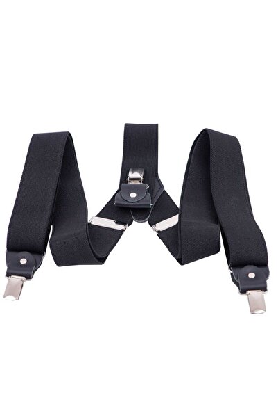 Toro Nero Black suspenders for men