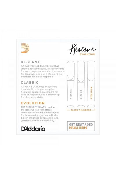 Daddario D'Addario Woodwinds Reserve Evolution Dce1035 Sib Clarinet Reed No:3.5