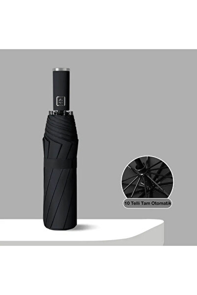 Genel Markalar Tam Otomatik UV Korumalı Şemsiye ( Tek Tuşla Aç / Kapat ) Siyah