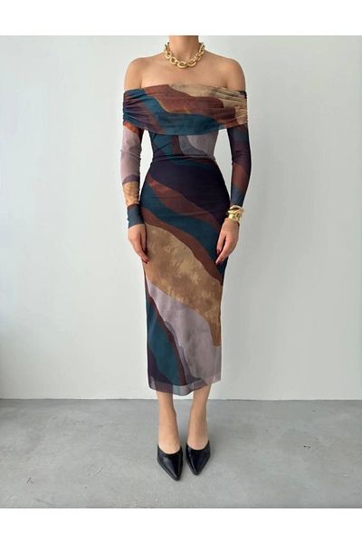 Silerra evilla adonna Rochie din tul cu decolteu
