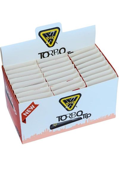 X TORBO فلتر غليون X-Torbo Tip أسود | حامل للغليون | علبة كاملة | ٢٤ عبوة