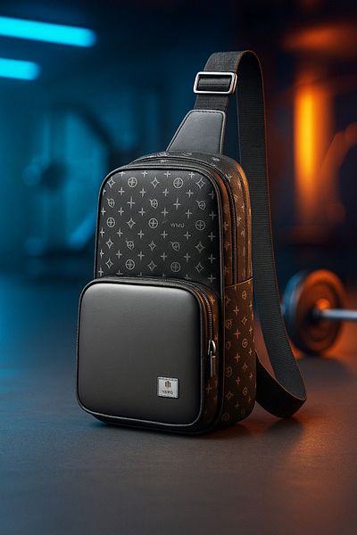WIWU Luxury Men's Small Shoulder Bag with Fingerprint Lock