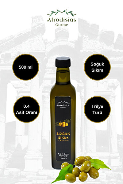 Afrodisias Gurme Gurme 500ml Yüksek Polifenollü Soğuk Sıkım Natürel Sızma Zey...