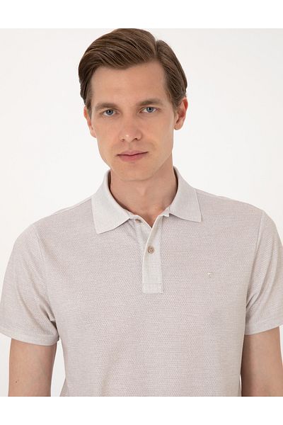 Pierre Cardin Μπεζ μπλουζάκι Slim Fit 50306060-VR011