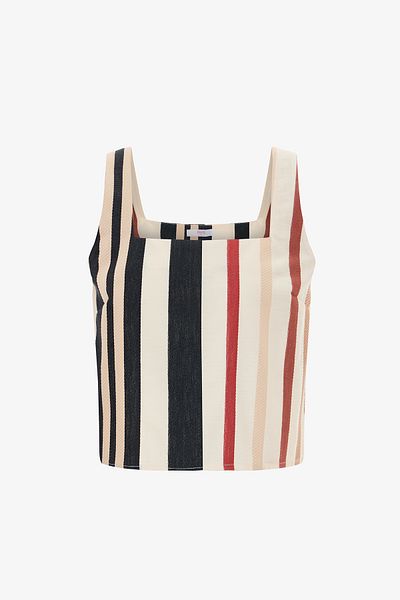 Penti Ethnic Pattern Square Neck Colorful Crop Top