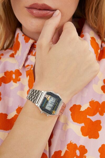 Aqua Di Polo 1987 Gümüş Kadın Retro Pop Dijital Kol Saati