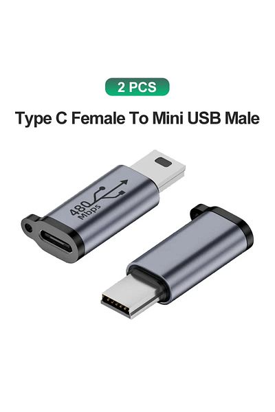 Choice محولان من النوع C إلى Mini USB C، من النوع C إلى Micro إلى Mini USB أنثى، لأجهزة iPhone 14 و13 وXiaomi