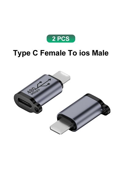 Choice محول USB C ذكر إلى 2xTYPE-C إلى IOS من النوع C إلى Micro إلى Mini USB أنثى لأجهزة iPhone 14 13 Xi