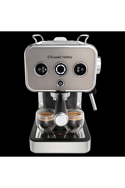RUSSELL HOBBS Russell Hobbs Distinction Titanium Manual Espresso Machine 26452-56, 1350 W, 1 L, 15 Bar, Silver
