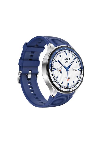 Smart Vibe Smartwatch AMOLED Always ON DTX™ WATCH 1.43" 3D Surround Vision, Bluetooth Call, Multi Sport, Blue