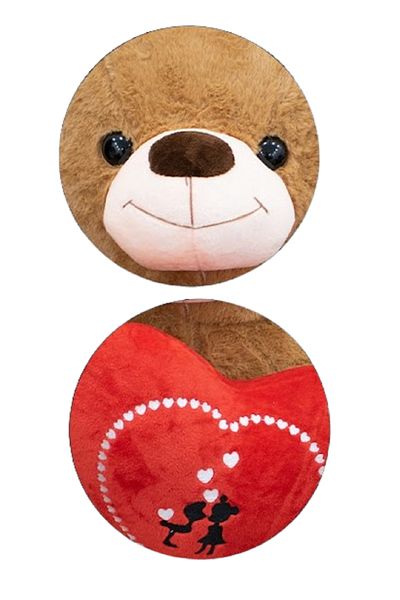 rexa Brown Teddy Bear with Red Heart – 80cm X 50cm |Stuffed Animal for Love & Occasions