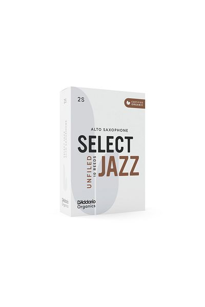 Daddario D'Addario Woodwinds Organic Select Jazz Unfiled Alto Saxophone Reed No:2 Soft