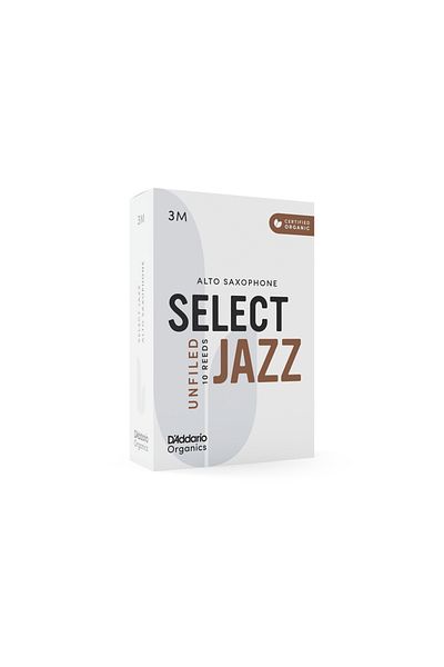 Daddario D'Addario Woodwinds Organic Select Jazz Unfiled Alto Saxophone Reed No:3 Medium