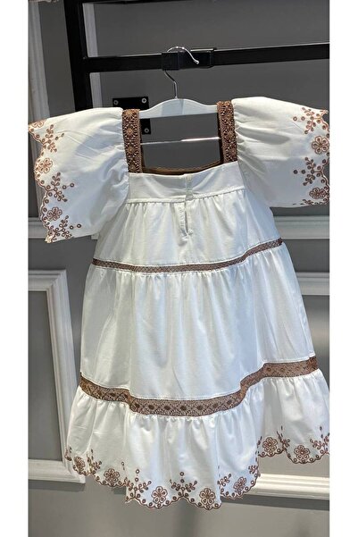 STYLENEST Kız çocuk çiçek desenli kısa kollu yazlık elbise