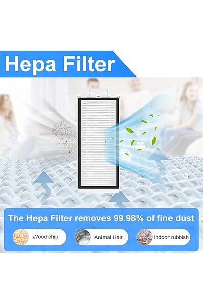 Roborock Q7 Max Robot Vacuum Cleaner Compatible Hepa Filter, Brush Set of 5 Spare Parts