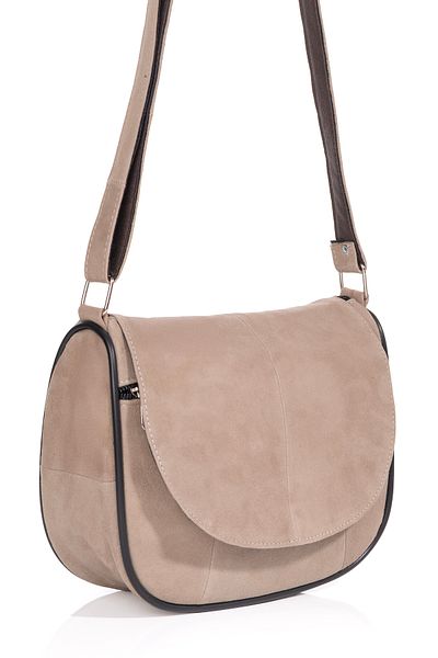 fubileather Geantă de umăr Midi Daily din piele naturală de piele de căprioară
