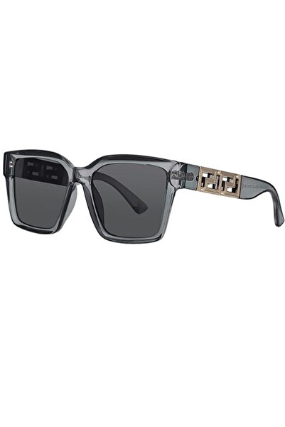 Daniel Klein Brand Uv400 Gray Transparent Square Frame Design Sunglasses