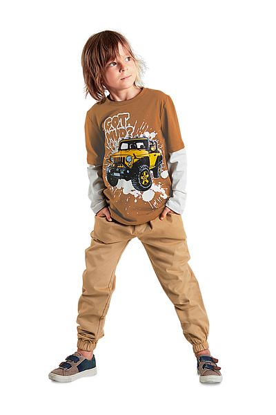 MSHB&G Boy's Jeep Car T-shirt και σετ παντελονιών Gabardine