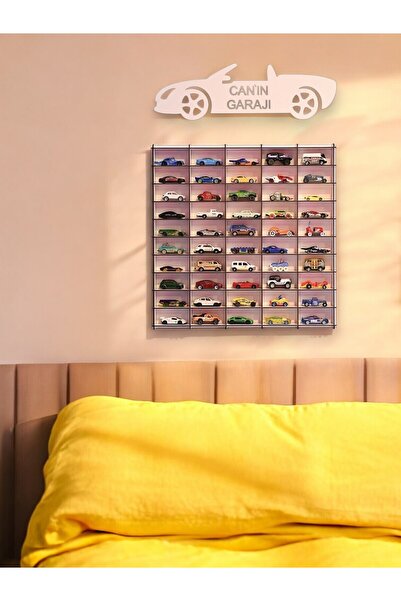 wudie Oyuncak Araba Rafı 50'li Beyaz (hotwheels VE oyuncak Arabalar Için Uygu...