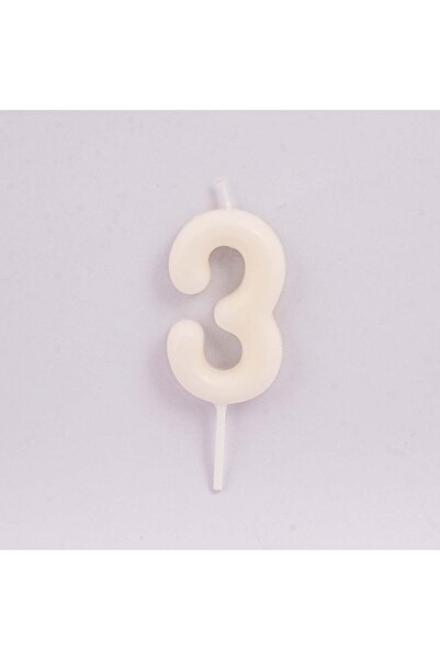 Party and Story شمعة عيد ميلاد بيضاء اللون رقم 3