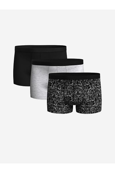 LC Waikiki Standard Fit Cotton Flexible Ανδρικό Boxer 3 τεμαχίων