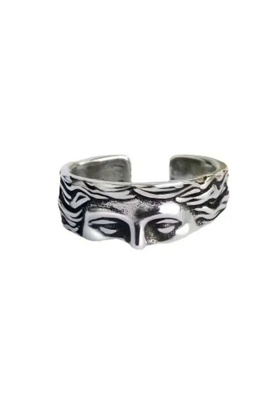 sarıyer silver Ancient Model Sculpture Bust Model Venus Design Vintage Stylish Style Adjustable Measure Steel Ring