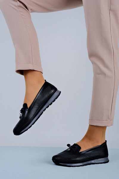Lal Shoes & Bags Pantofi Briella de damă cu detaliu panglică - negri