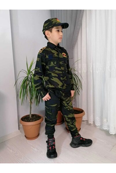 Lizsa Дитячий хакі військовий костюм Дитячий хакі військовий одяг