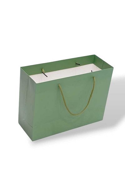Party and Story Green 4pcs handmade cardboard gift bag Size 18Ã—9Ã—24CM