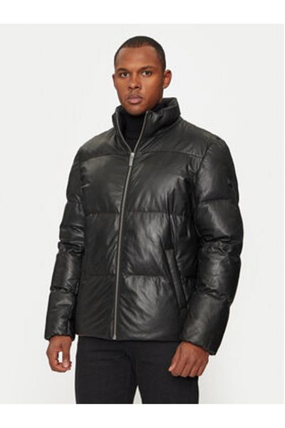 Karl Lagerfeld Mens Leather Jacket 555010-544415 Black