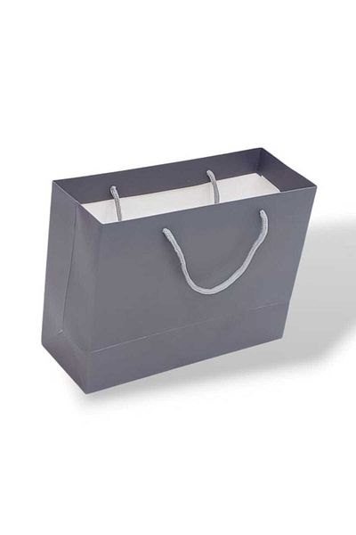 Party and Story 3-piece cardboard gift bags in strong gray Size 26Ã—12Ã—32CM