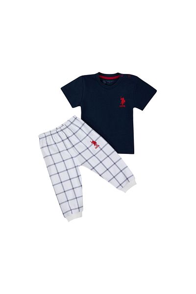U.S. Polo Assn. Navy Blue Baby Tshirt Set Usb1077