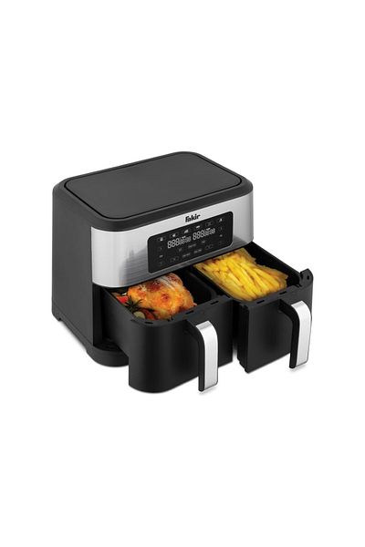 Fakir Airfryer Double Hot Air Fryer Premium Chefry, Two Baskets 4.25l 4.25l, 2400w, 200 °c, 10 Functions