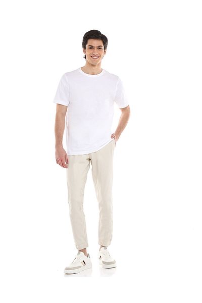 R&B Solid Jogger Pants with Drawstring Waist