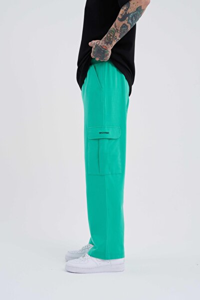 Machinist Ανδρικό φαρδύ πράσινο φούτερ Cargo Pocket Relaxed