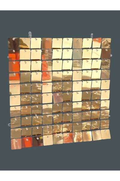 Party and Story خلفيات لامعة من الترتر 30 سم × 30 سم بلون نحاسي لامع، 12 قطعة