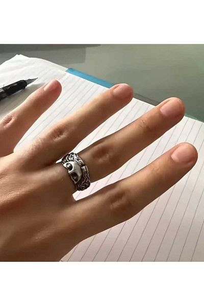 sarıyer silver Ancient Model Sculpture Bust Model Venus Design Vintage Stylish Style Adjustable Measure Steel Ring