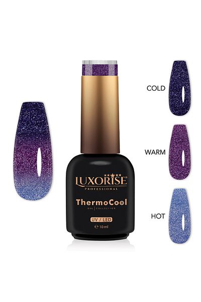 LUXORISE Oja semipermanentă termică ThermoCool cu ​​3 culori - Frozen Grape 10ml