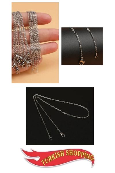 shop 10Pcs 45cm Stainless Steel Universal Chain