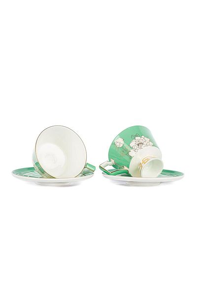 Mikasa Moor Peonia Green 240Cc Teacup Set - Pack of 2