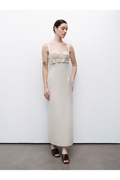 Nocturne Maxi Dress with Embroidery Detail