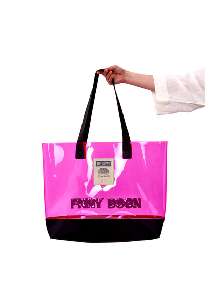Funny Design New Season Bulky Beach Bag Neon Pink