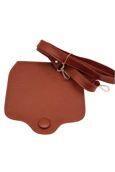 angel çanta aksesuar Angel Bag Accessory Faux Leather Big Button Model Tan Color Bag Leather Set Silver Metal