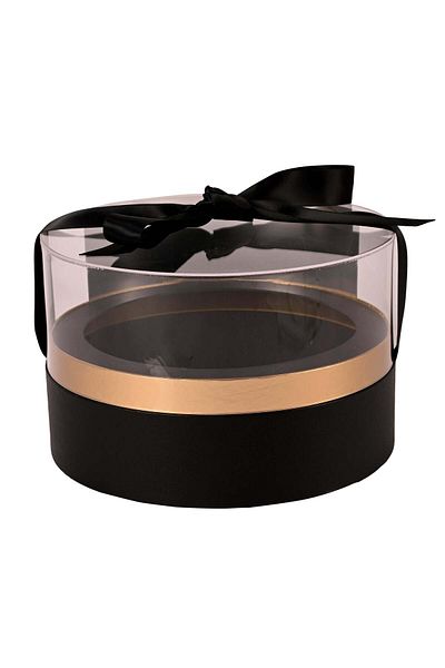 Party and Story Acrylic gift box in a circular shape