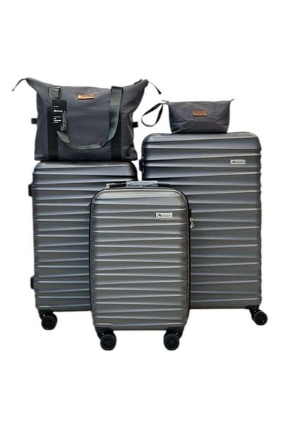 Generic 5-piece travel bags, excellent anti-breakage, silver color